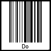 Der Voname Do als Barcode und QR-Code