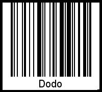 Barcode des Vornamen Dodo