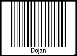 Barcode des Vornamen Dojan