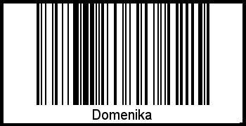 Interpretation von Domenika als Barcode