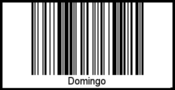 Barcode des Vornamen Domingo