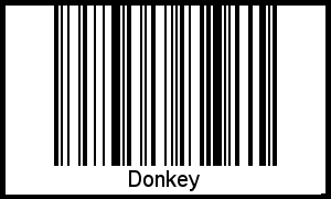 Donkey als Barcode und QR-Code