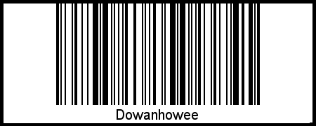 Barcode des Vornamen Dowanhowee