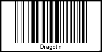 Der Voname Dragotin als Barcode und QR-Code