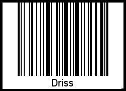 Barcode des Vornamen Driss