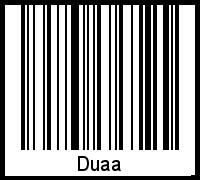 Barcode des Vornamen Duaa