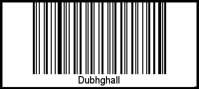 Dubhghall als Barcode und QR-Code