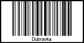 Dubravka als Barcode und QR-Code