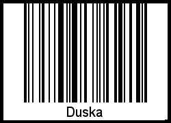 Barcode des Vornamen Duska