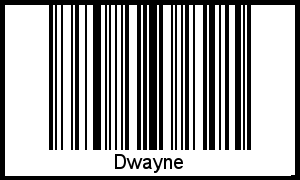 Barcode des Vornamen Dwayne