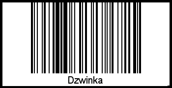 Dzwinka als Barcode und QR-Code