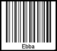 Der Voname Ebba als Barcode und QR-Code