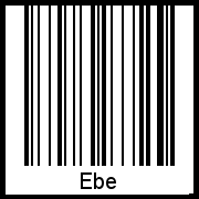 Ebe als Barcode und QR-Code