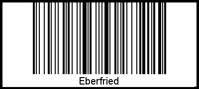 Der Voname Eberfried als Barcode und QR-Code