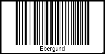Ebergund als Barcode und QR-Code