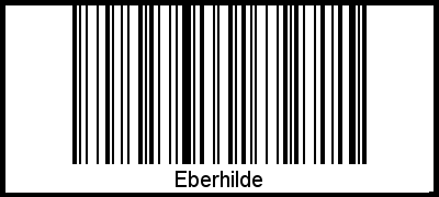 Der Voname Eberhilde als Barcode und QR-Code