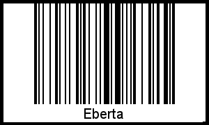 Eberta als Barcode und QR-Code