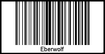 Der Voname Eberwolf als Barcode und QR-Code