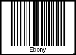 Der Voname Ebony als Barcode und QR-Code