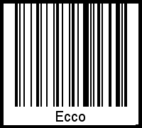 Der Voname Ecco als Barcode und QR-Code