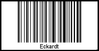 Barcode des Vornamen Eckardt