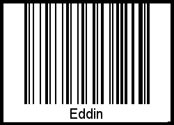 Barcode des Vornamen Eddin