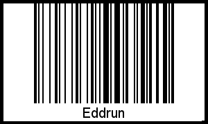 Der Voname Eddrun als Barcode und QR-Code
