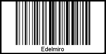 Der Voname Edelmiro als Barcode und QR-Code