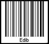 Barcode des Vornamen Edib
