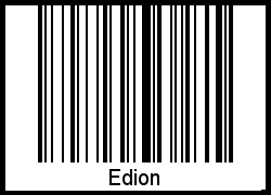 Barcode des Vornamen Edion