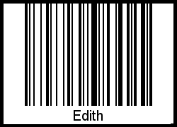 Barcode des Vornamen Edith