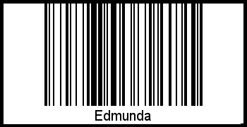 Der Voname Edmunda als Barcode und QR-Code