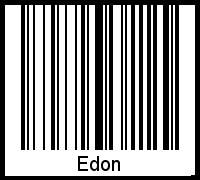 Barcode des Vornamen Edon