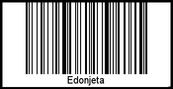 Barcode des Vornamen Edonjeta