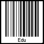 Interpretation von Edu als Barcode