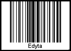 Interpretation von Edyta als Barcode