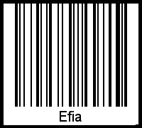 Barcode des Vornamen Efia