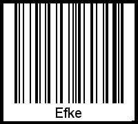 Efke als Barcode und QR-Code