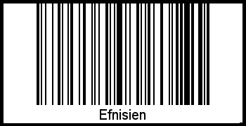 Barcode des Vornamen Efnisien