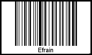 Interpretation von Efrain als Barcode