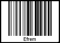 Barcode des Vornamen Efrem