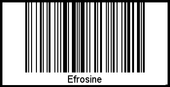Der Voname Efrosine als Barcode und QR-Code
