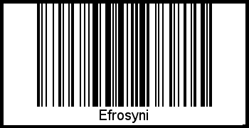 Efrosyni als Barcode und QR-Code