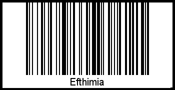 Interpretation von Efthimia als Barcode