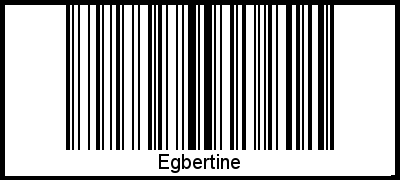 Barcode des Vornamen Egbertine