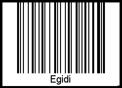 Egidi als Barcode und QR-Code