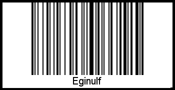 Der Voname Eginulf als Barcode und QR-Code