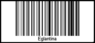Eglantina als Barcode und QR-Code