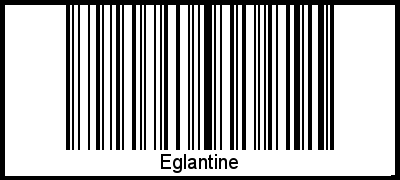 Barcode des Vornamen Eglantine