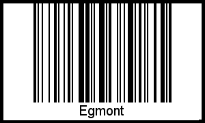 Der Voname Egmont als Barcode und QR-Code